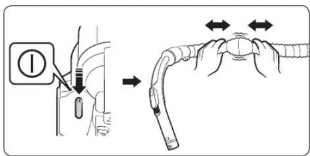 Medical illustration showing a catheter insertion procedure with labeled component and magnified view of tube placement