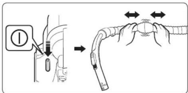 Medical diagram showing a catheter insertion step and subsequent catheter positioning with directional arrows indicating movement.