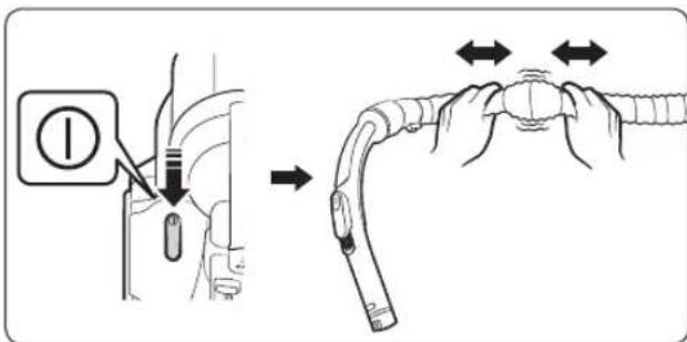 Diagram illustrating a medical procedure for catheter insertion, showing step 1 with catheter placement and subsequent insertion to a tube with pressure arrows.