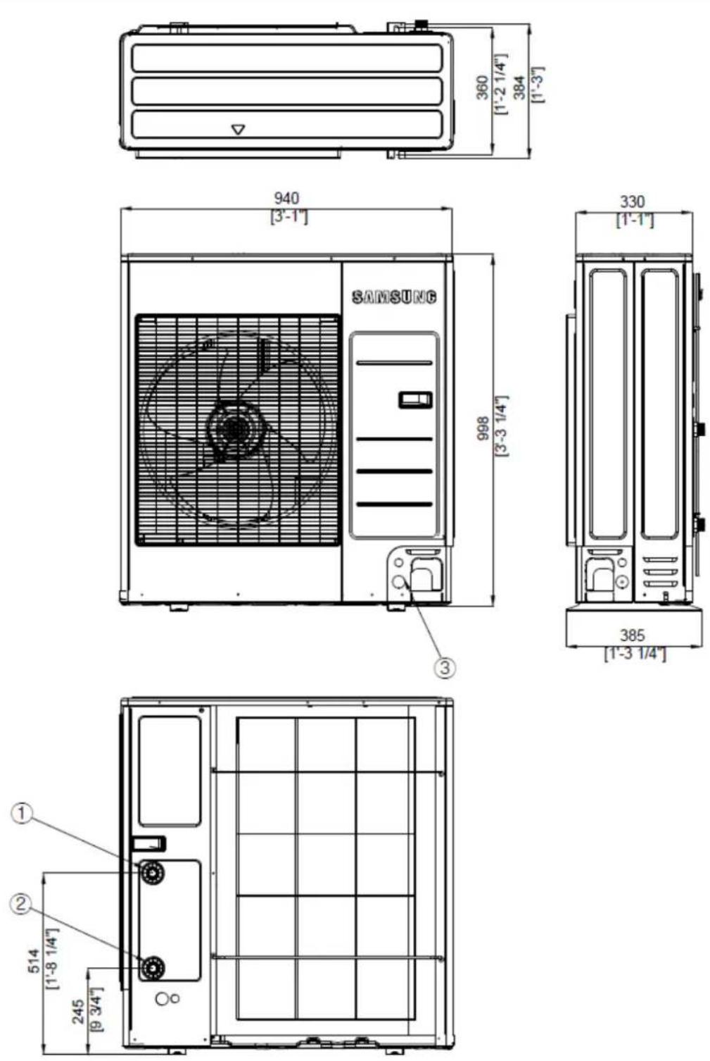 SAMSUNG AE050JXYDEH - 3-1. Outdoor Unit - 1