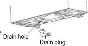SAMSUNG AQV12PSBAX - Astalling and connecting the drain hose of the outdoor unit - 2