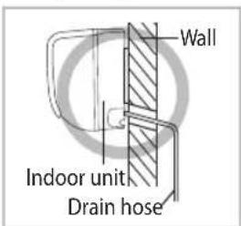 SAMSUNG AQV12PSBAX - Installing and connecting the drain hose of the indoor unit - 1