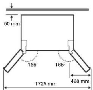 SAMSUNG RH77H90507H - Selecting the best location for the Refrigerator - 2
