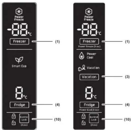 SAMSUNG RH77H90507H - नियंत्रण पेनल का उपयोग करना - 3