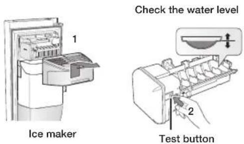 SAMSUNG RH77H90507H - Check the amount of water supplied to the ice tray. - 1