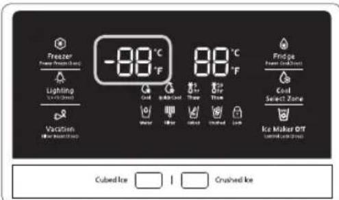 SAMSUNG RH77H90507H - फ्रीज़र का तापमान नियंत्रित करना - 1
