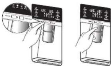 SAMSUNG RH77H90507H - बर्फ और पानी के डिस्पेंसर को एक साथ उपयोग करना - 5