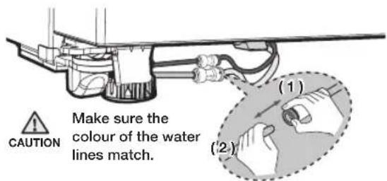 SAMSUNG RH77H90507H - Separating the water supply line from the refrigerator - 2