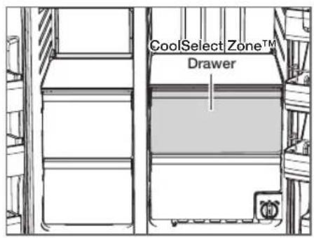 SAMSUNG RH77H90507H - USING THE COOLSELECT ZONE™ DRAWER (OPTIONAL) - 1
