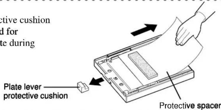 active cushion and for te during Plate lever protective cushion Protective spacer