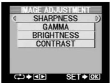 IMAGE ADJUSTMENT SHARPNESS GAMMA BRIGHTNESS CONTRAST