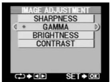 IMAGE ADJUSTMENT SHARPNESS GAMMA BRIGHTNESS CONTRAST