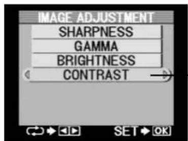 IMAGE ADJUSTMENT SHARPNESS GAMMA BRIGHTNESS CONTRAST