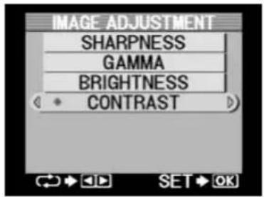 IMAGE ADJUSTMENT SHARPNESS GAMMA BRIGHTNESS CONTRAST