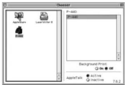 Chesser AppleTalk Laserifier 8 Bread P-440 P-440 Background Print On Off AppleTalk: Active Inactive 7.6.2