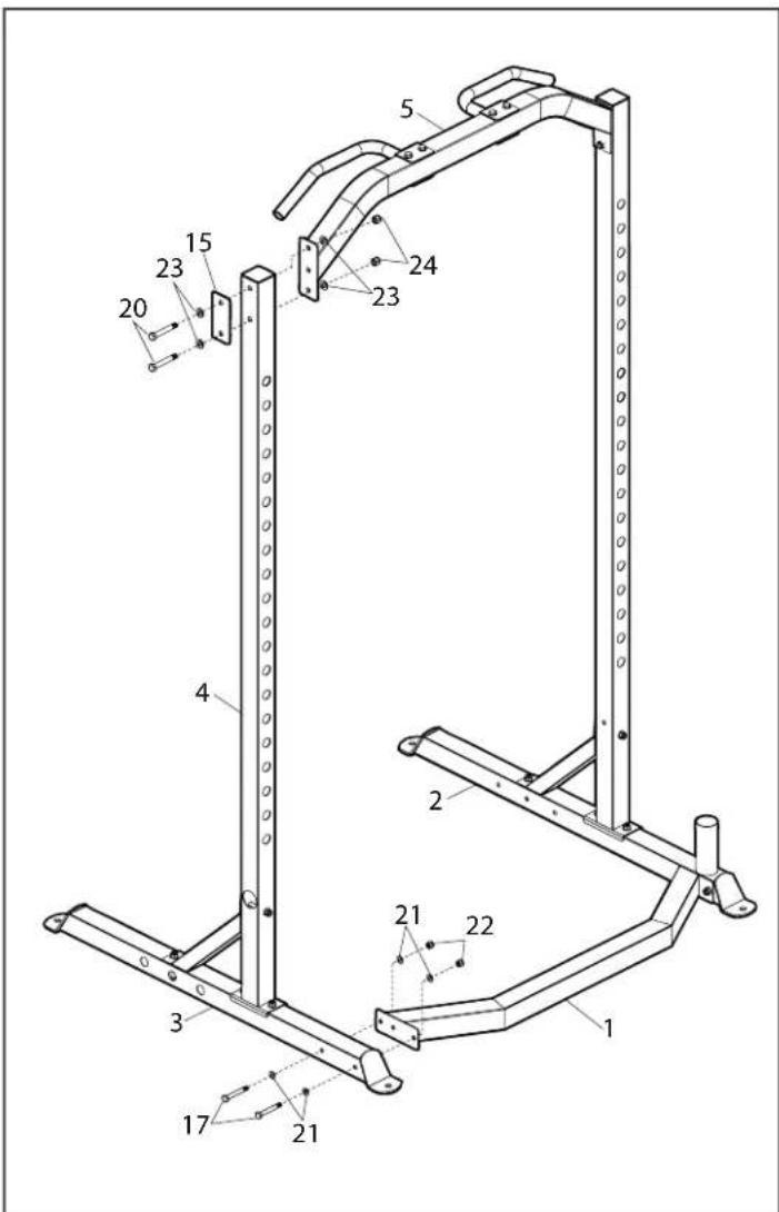 TUNTURI Power Rack - Schritt 3: - 1