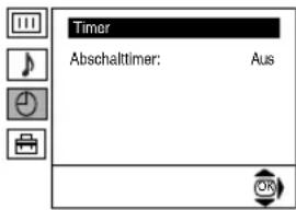 Timer Abschalttimer: Aus