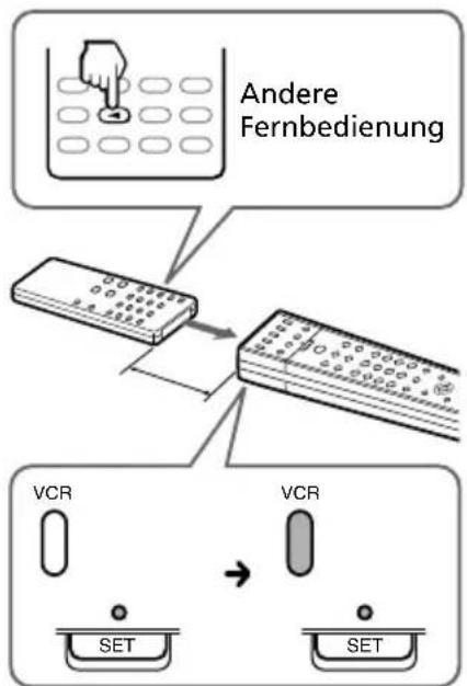 SONY RM-VZ800T - Programmieren der Signale einer anderen Fernbedienung — Lernfunktion (Fortsetzung) - 1