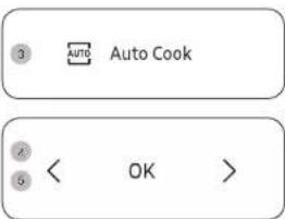 3 AUTO Auto Cook 5 < OK >