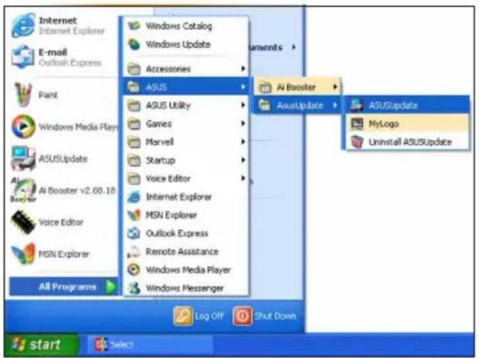 Internet Internet Explorer E-Mail Outlook Express Paint Windows Media Player ASUSUpdate AI Booster v2.00.18 Voice Editor MSN Explorer Alle Programme Windows-Katalog Windows Update Zubehör ASUS ASUS-Dienstprogramm Spiele Marvell Autostart Voice Editor Internet Explorer MSN Explorer Outlook Express Re…