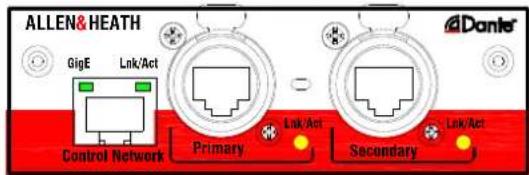 ALLEN&HEATH GigE Link/Act Control Network Primary Link/Act Secondary Danta®