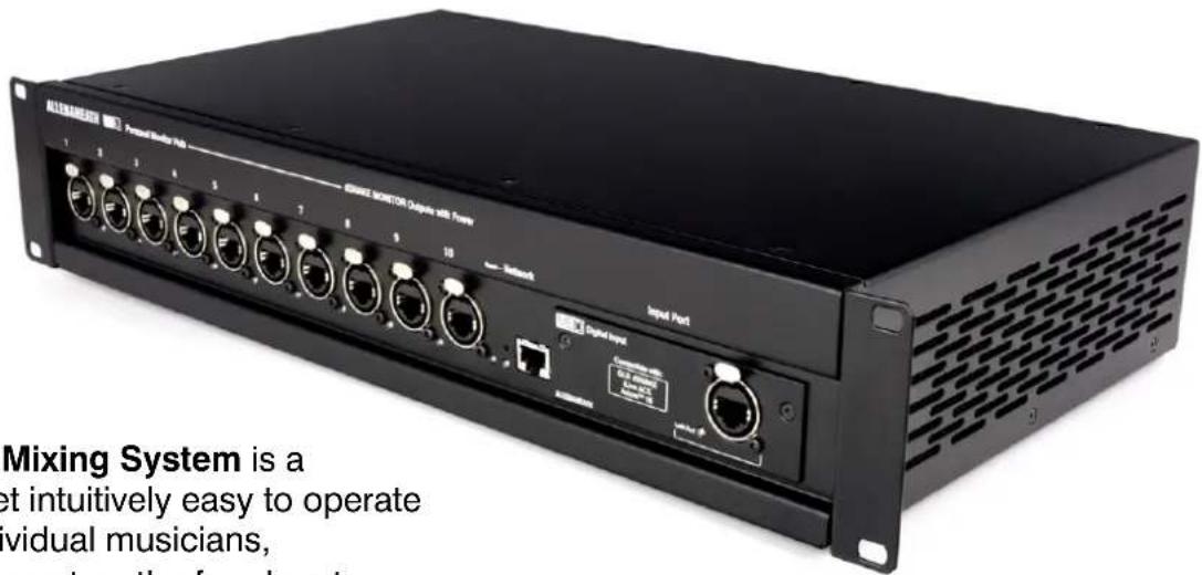Personal Monitor No GREEN MONITOR Outputs with Ports 10 non-Internet Input Port Digital Input Compaing USB 4.8223 USB 5.07 USB 5.07 Digital Input compaing USB 4.8223 USB 5.07 Digital Input compaing USB 4.8223 Digital Input compaing USB 4.8223 Digital Input Mixing System is a net intuitively easy to operate individual musicians, counters the freedom to