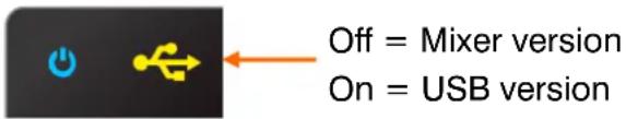 Off = Mixer version On = USB version