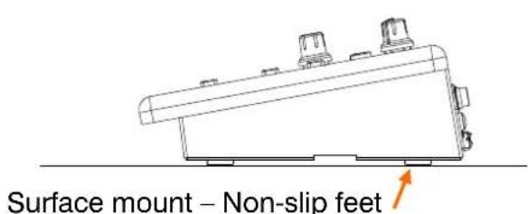 Surface mount – Non-slip feet