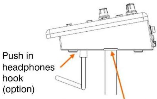Push in headphones hook (option)