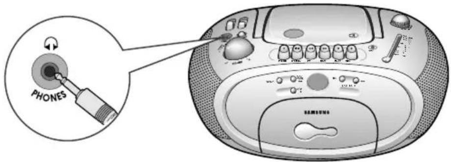 SAMSUNG RCD-S20 - Подключение наушников - 1