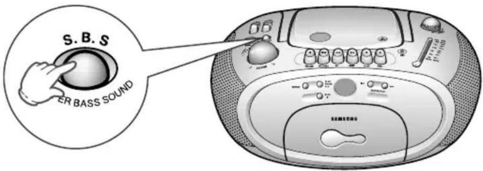 SAMSUNG RCD-S20 - Функция усиления низких частот (Super Bass) - 1