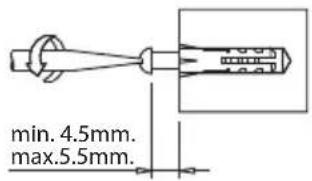 min. 4.5mm. max.5.5mm.