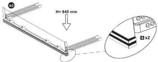 b2 H= 840 mm 4 x2