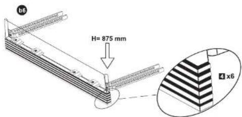 b6 H= 875 mm 4 x6