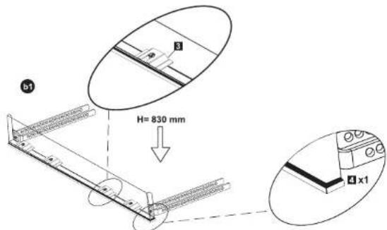 H= 830 mm 4 x1