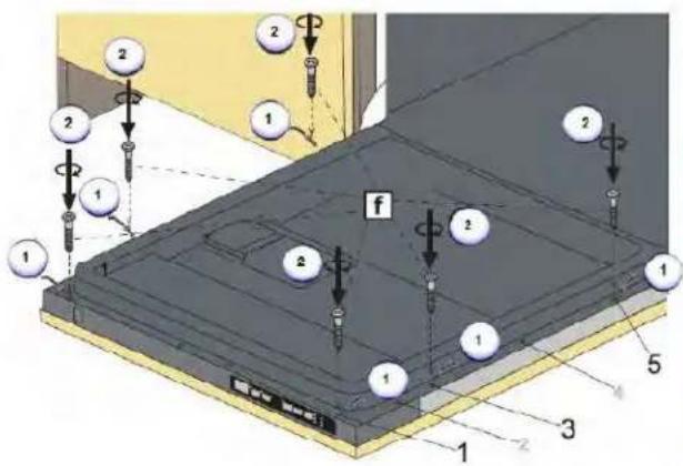 Technical diagram of a device with numbered components and directional arrows indicating assembly or movement