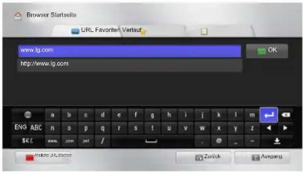LG 55LW551C - Verwenden des Webbrowsers - 1
