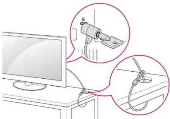 LG 55LW551C - Verwendung des Kensington-Sicherheitssystems - 1