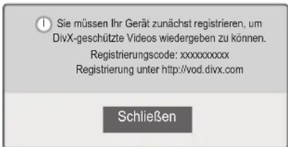 LG 55LW551C - Registrierung des DivX-Codes - 1