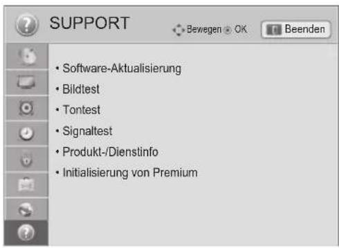 LG 55LW551C - Einstellungen im Menü SUPPORT - 1