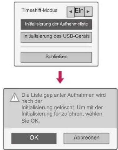 LG 55LW551C - Liste geplanter Aufnahmen initialisieren - 1