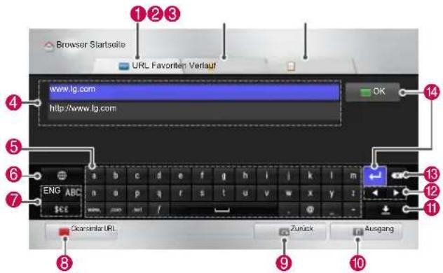 LG 55LW551C - Durchsuchen von Websites durch direkte Eingabe einer Adresse - 1