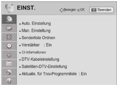 LG 55LW551C - Einstellungen im Menü EINST. - 1