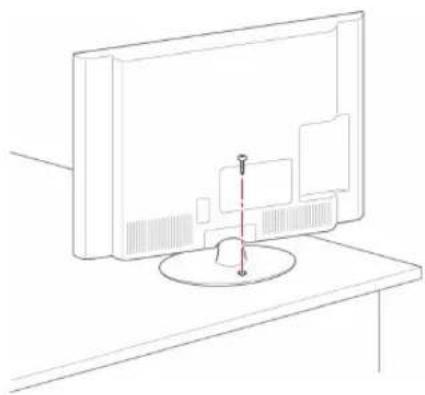 LG 55LW551C - Befestigen des TV-Geräts an einem Tisch - 1