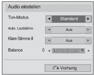 LG 55LE531C - ■ Bei Auswahl der Option Audio einstellen - 1