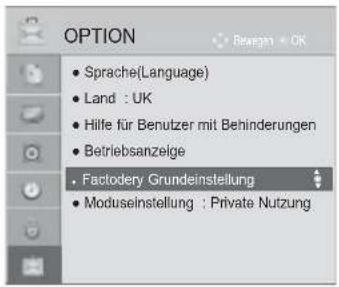 LG 55LE531C - ZURÜCKSETZEN AUF WERKSEITIGE GRUNDEINSTELLUNG (INITIALISIEREN) - 1