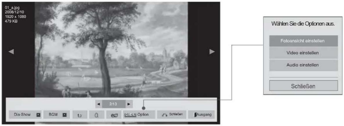 LG 55LE531C - Funktionen der Fotoliste - 1