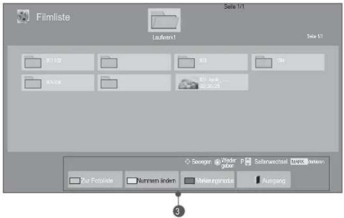 LG 55LE531C - ■ Während der Wiedergabe von Filmdateien - 1