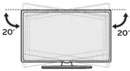 LG 49LT340C0ZB - Einstellen des Fernsehers für einen optimalen Blickwinkel - 1
