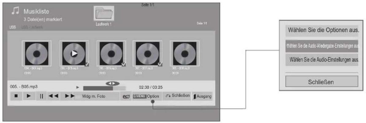 LG 47LD650H - Verwendung der Funktion Musikliste, Wiedergabe - 1